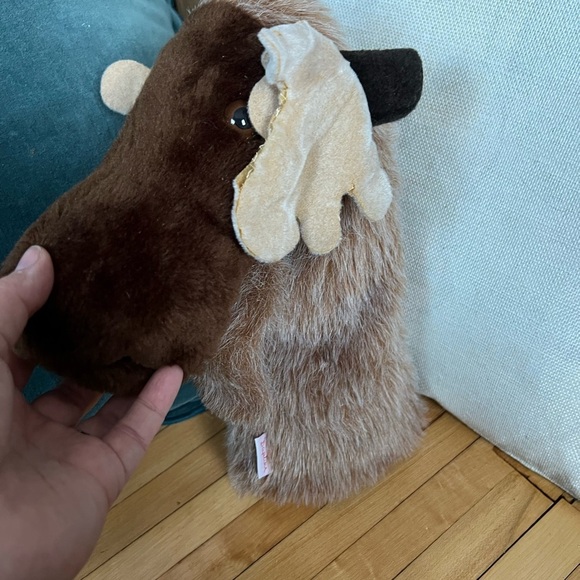 Daphne Headcovers Plush Moose Head Golf Club Head Cover Brown Gray Puppet Deer - Picture 3 of 8